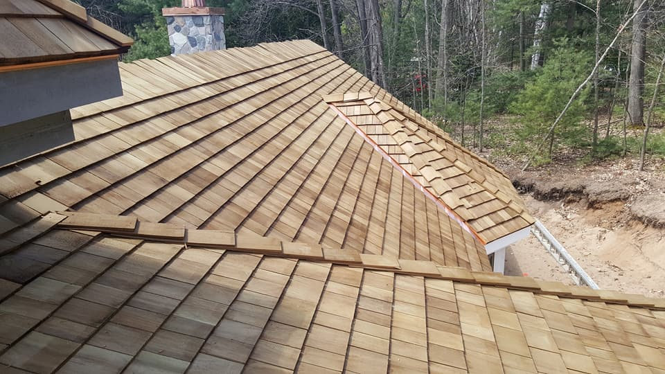 Classic red cedar shingles
